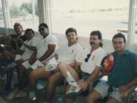 IDN Bali 1990OCT WRLFC WGT 004  Shaun "Mary" Frerichs, Johnny "Dowlo" Dowling, Wayne "Manu" Kani, David "Bulldog" Cox, Tony "Roy the Boy" O'Donahue & Tony "Powelly" Powell (he was playing for United at the time). : 1990, 1990 World Grog Tour, Australia, Darwin, Date, Month, NT, October, Places, Rugby League, Sports, Wests Rugby League Football Club, Year